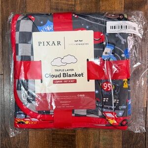 NEW IN BAG-Little Sleepies Pixar Piston Cup Cloud Blanket